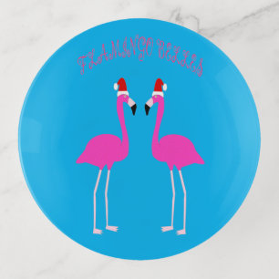Christmas Lesbian Flamingos Flamingo Belles Trinket Tray