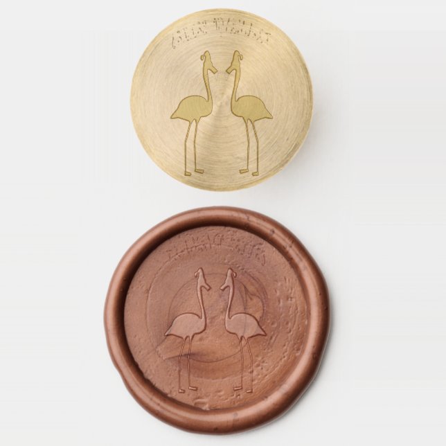 Christmas Lesbian Flamingos Flamingo Belles Wax Seal Stamp (Stamped)