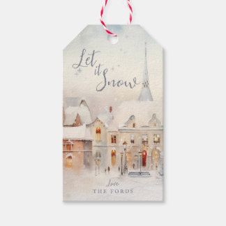 Christmas Let It Snow Landscape Gift Tags