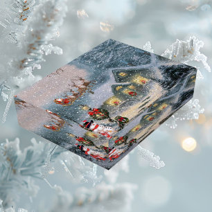 Christmas Let it Snow Santa Reindeer Sleigh Paperweight