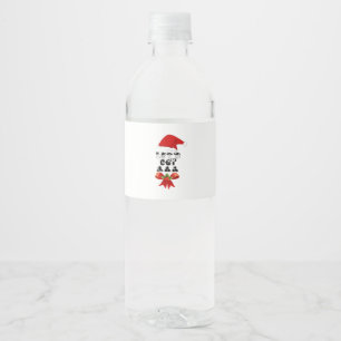 Christmas Let's Get Lit Classic Water Bottle Label