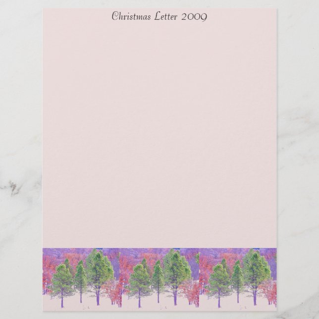 Christmas Letter 2009 Letterhead (Front)