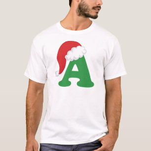 Christmas Letter A Alphabet Shirt