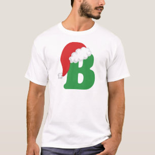 Christmas Letter B Alphabet Shirt