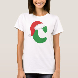 Christmas Letter C Alphabet T-Shirt