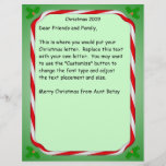 Christmas letter Candy Cane Border