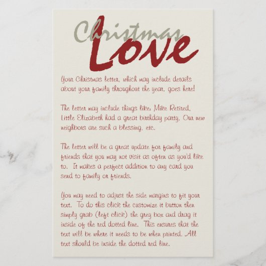 CHRISTMAS LETTER CUSTOM (Front)