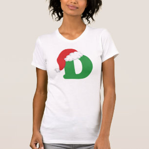Christmas Letter D Alphabet Shirt