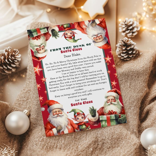 Christmas letter from Santa and Elf Personalized Invitation (Creator Uploaded)