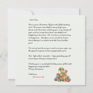 Christmas Letter From the Christmas Elf Invitation
