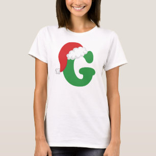Christmas Letter G Alphabet T-Shirt