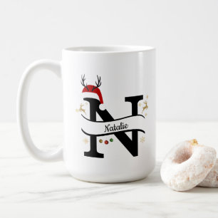 Christmas Letter N Alphabet  Coffee Mug