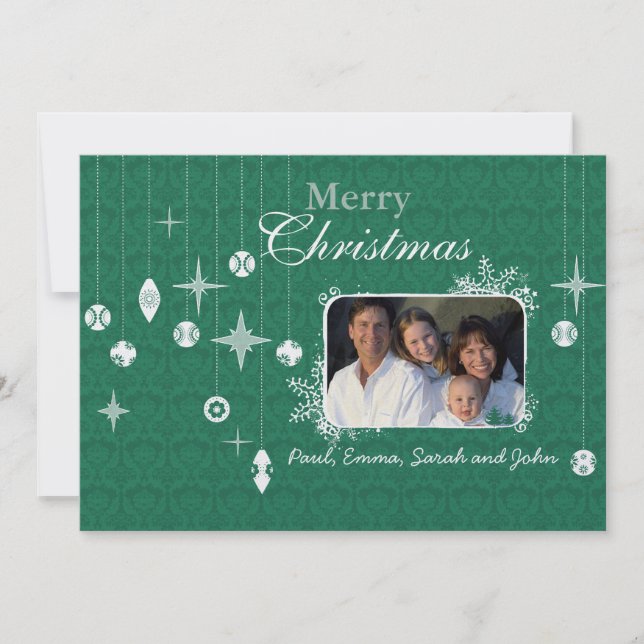 Christmas Letter on Back Chandelier Christmas Card (Front)