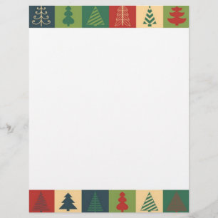 Christmas Letter Paper-Christmas Trees