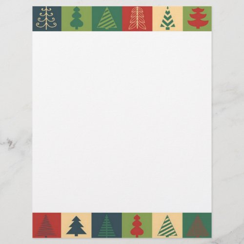 Christmas Letter Paper_Christmas Trees