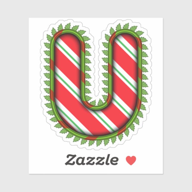 Christmas Letter R Sticker (Sheet)