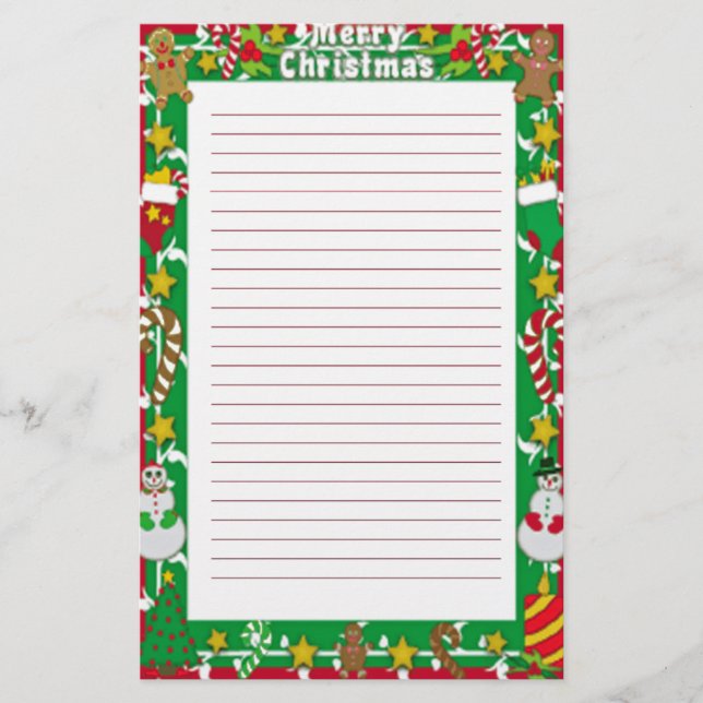 Christmas Letter Stationery (Front)