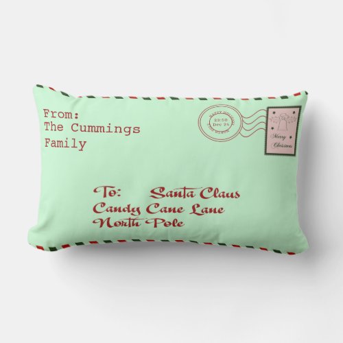 Christmas Letter To Santa Claus Pillow