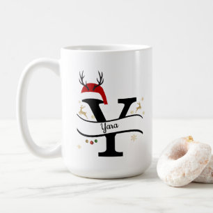 Christmas Letter Y Alphabet Coffee Mug