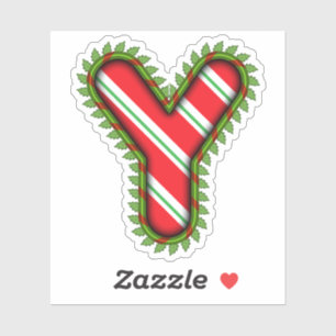 Christmas Letter Y Sticker