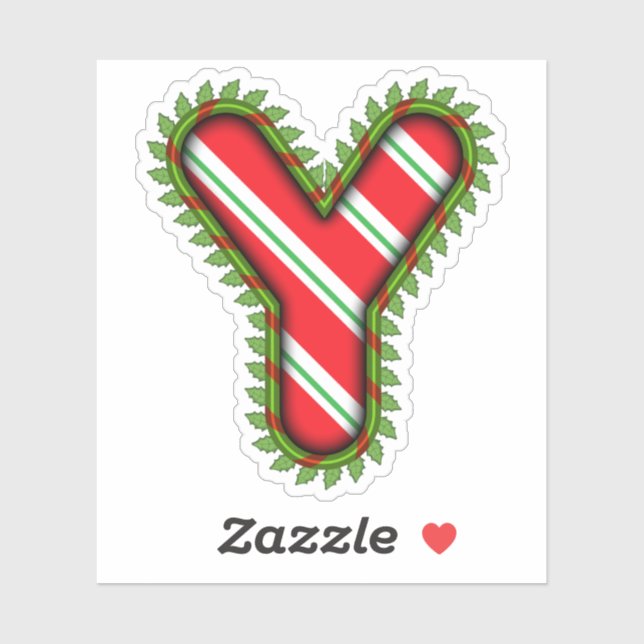 Christmas Letter Y Sticker (Sheet)
