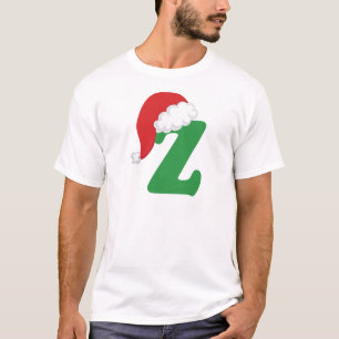 Christmas Letter Z Alphabet Shirt