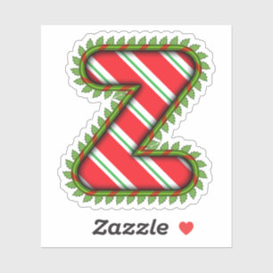 Christmas Letter Z Sticker