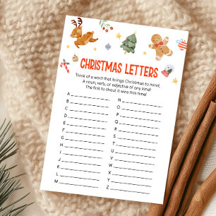 Christmas Letters Game Holiday Card