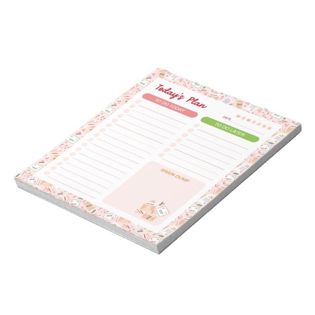 Christmas Letters to Santa Daily To Do Planner Notepad (Rotated)