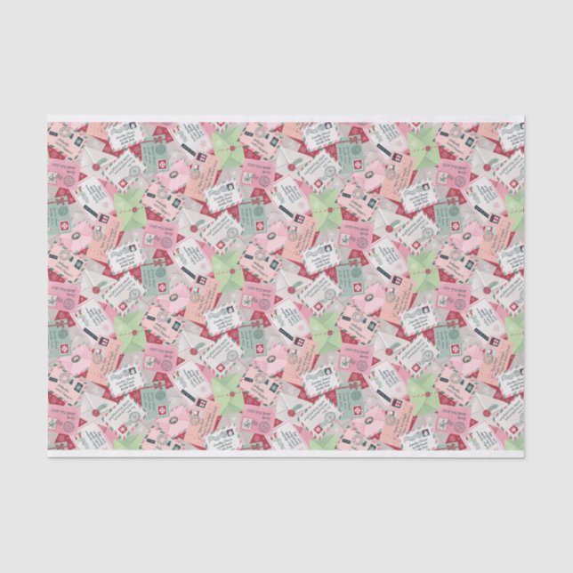 Christmas Letters To Santa From Around The World Tissue Paper (Front)