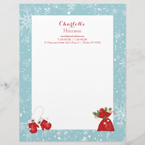Christmas Letters Traditional Festive Personalized Letterhead