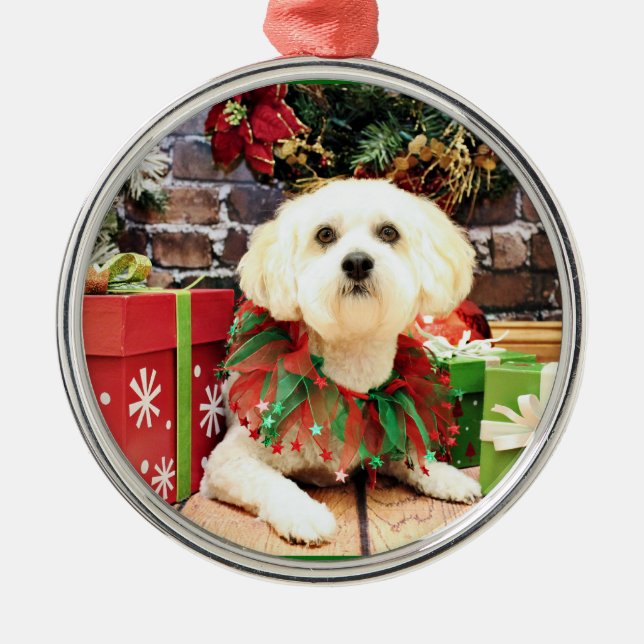 Christmas - Lhasa Apso - Jack Metal Ornament (Front)
