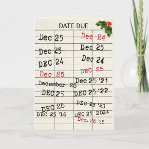 Christmas Library Card for 2025