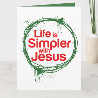 Christmas Life Is Simpler With Jesus Card