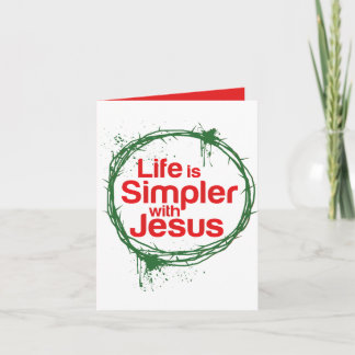 Christmas Life Is Simpler With Jesus Holiday Card