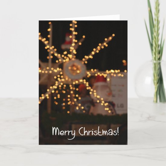 Christmas Light Abstract Holiday Card