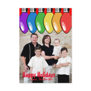 Christmas Light Bulb Photo Card