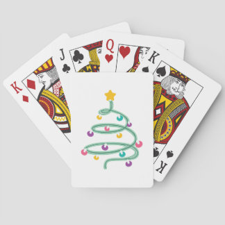 Christmas light christmas tree   poker cards