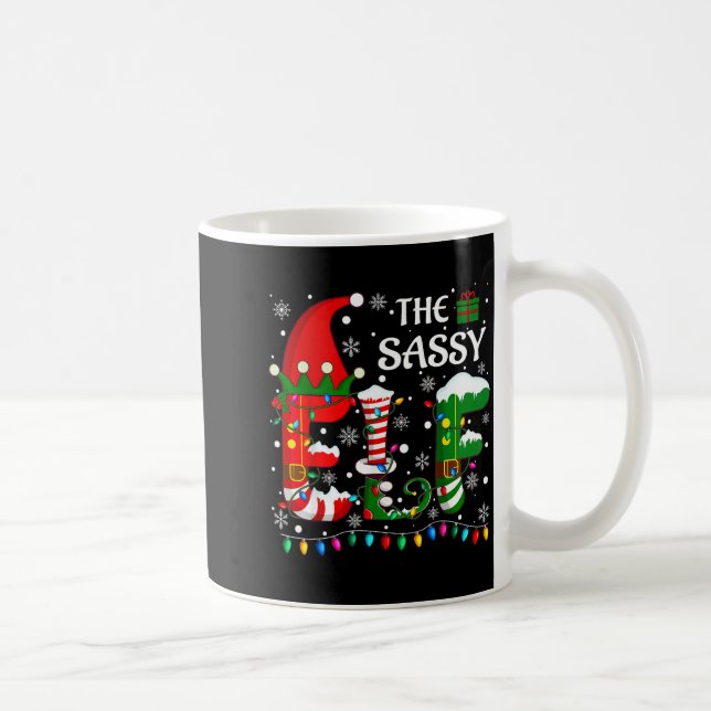 Christmas Light Family Matching Pajamas Sy Elf Xma Coffee Mug (Right)