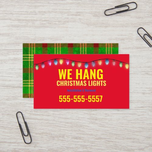 Christmas Light installation Business cards