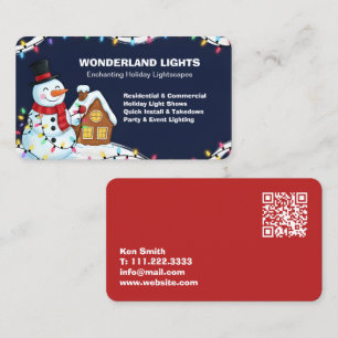 🎄 Christmas Light Installation QR Business Card