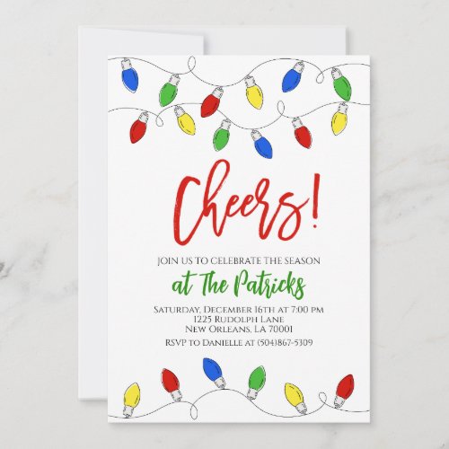 Christmas Light Party Invitation