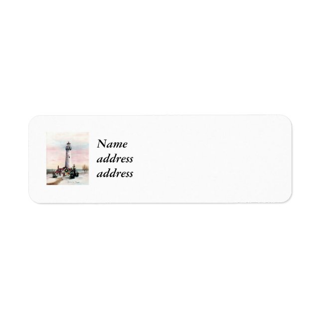 Christmas Light Return Address Label (Front)