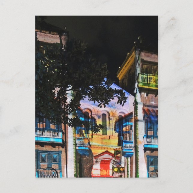 Christmas Light Show in Medellin Colombia Holiday Postcard (Front)