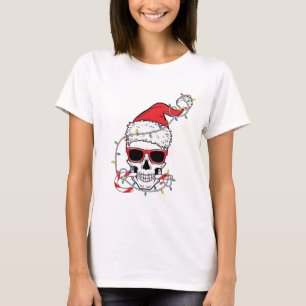 Christmas-Light-Skeleton-Skull T-Shirt