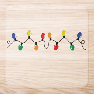 Christmas Light String Roll of Square Sticker