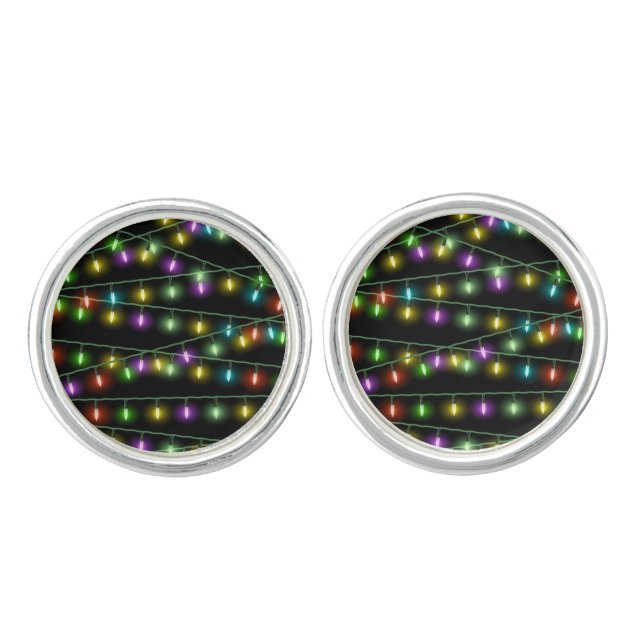 Christmas Light Strings Cufflinks (Front)