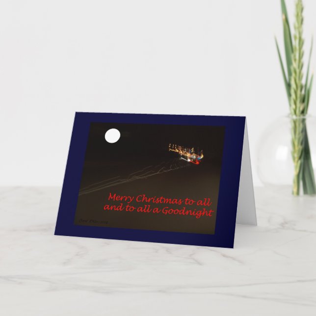 Christmas Light Trails Holiday Card (Front)