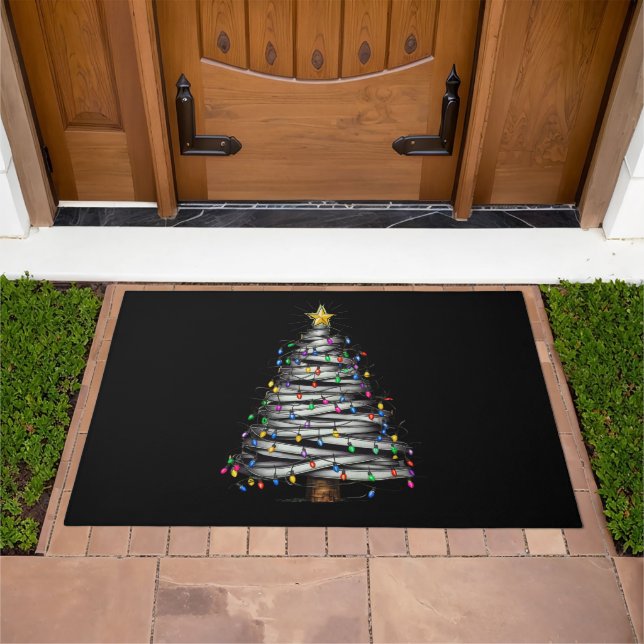 Christmas Light Tree Holiday  Doormat (Outdoor)