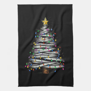 Christmas Light Tree Holiday  Kitchen Towel